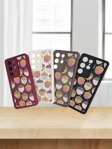 Pastel Glitter Acorn Autumn Unique Protective Cover Cute Nut Pattern Phone Case Stylish Shockproof Fashion Back Cover Compatible With Samsung Galaxy S25Ultra S25Plus S25 S24FE S24 S23 S22 S21FE S21Ultra Plus Note20 Note20Ultra A13 A14 A15 A16 A17 A33 A34 A35 A36 A52 A53 A54 Case - Burgundy - View 9