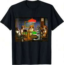 A Friend In Need (Dogs Playing Poker)-Shirt - Black 31 - View 1