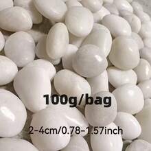 100g/200g/500g White River Stone And Polished Pebbles, Natural Decorative Stones For Indoor Plants, Aquarium, Garden Landscape, Vase Filler, DIY Crafts, Home Decor, Indoor/Outdoor Use - Multicolor - View 11