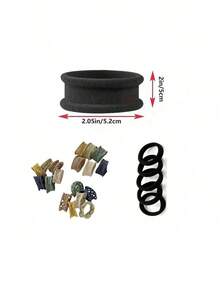 5/10/20/30/40pcs Extra Thick & Wide Seamless Hair Ties,Elasticity Hair Ties: Wide, Soft, Elastic Hair Ropes- High Elasticity Ponytail Holders With Non-Slip Grip, Soft, And Comfortable - Basic Hair Ties For All Hairstyles, Women's Hair Accessories, Hair Bobbles