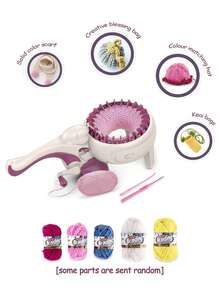 22/24/32/40/48针DIY手工编织机套装（配件颜色随机），可编织婴儿帽、围巾、袜子、手套、毛衣等作为礼物，也可用于编织宠物服装，是节日、生日、圣诞节、万圣节、新年等场合的理想礼物。 - 彩色 - 查看 10