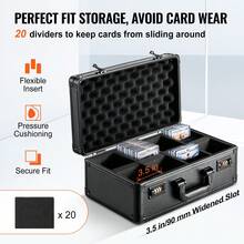 Graded Card Storage Box, 4 Slots, Graded Sports Cards Holder Carrying Case With Coded Lock Foam Dividers, For 120 PSA Graded Cards 84 BGS Cards 96 SGC Cards 428 Top Loaders Or 999+ Loose Cards - Black - View 3