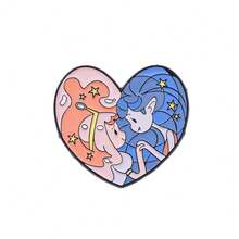 华纳兄弟 1/4 件套时尚卡通胸针套装 个性化情侣吉他女孩珐琅别针 背包服装首饰金属徽章配饰礼品