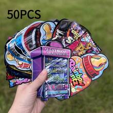 50pcs/Pack Candy, Cookie, Snack Bags, Storage Bags, Self-Sealing Candy Packaging Bags, Resealable Bags, Ziplock Bags, 3D Bags, Polyester Film Bags, Vanilla Bags, Candy Ziplock Bags, Polyester Film Bags, Odor-Proof Bags, Waterproof Bags, Candy Jars, Shaped Candy Packaging Self-Sealing Bags, Storage Bags, Sealable Bags, Ziplock Bags, Holiday Gift Packaging - Red - View 8