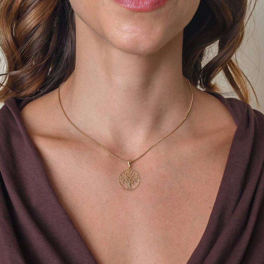 Tree Of Life Necklace With 18k Gold Plating - Amarillo Oro - Ver 1