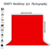 Red Photography Backdrop Cloth, Seamless Red Photo Backdrop Paper, Party Birthday Curtain (Excluding Stand And Clips) - Red - View 8