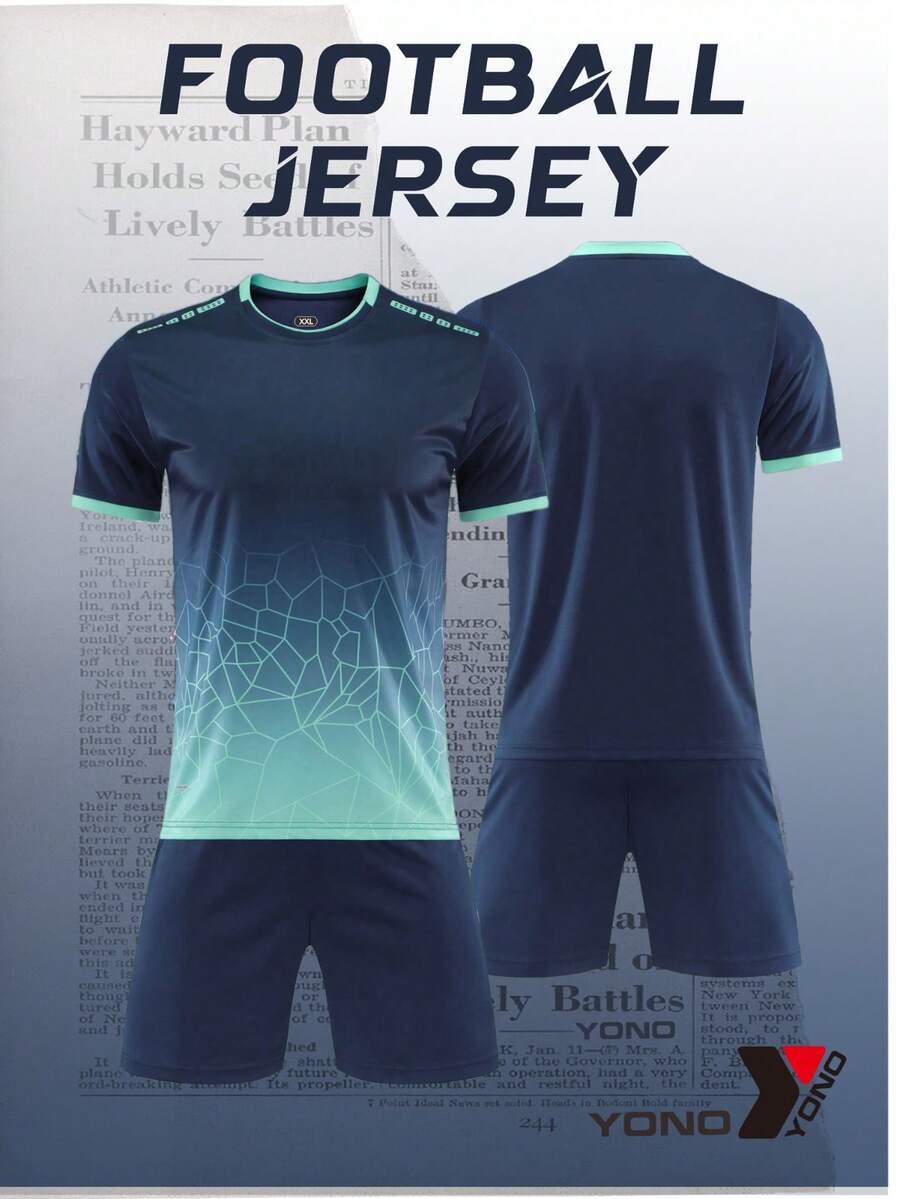 ODMYONO Adult Football Training & Match Jersey Set, Multicolor Top And Shorts, Professional Football Gear