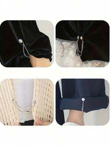 3pcs Adjustable Magnetic Pant Leg & Sleeve Clips - Durable Alloy Material, Detachable Pant Leg Clips, Suitable For Pants And T-Shirts, Magnetic Pant Leg Clips Can Shorten Pant Length Without Sewing, Strong Magnetic Clips