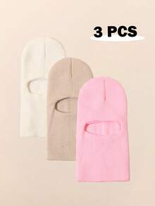 1pc Unisex Black Beanie Hat For Toddler, Double Pom-Pom Beanie Kids & Baby, Y2k Style, Newborn Knitted Hat For Outdoor, Warm Winter Cap Suitable For Daily Commute - Multicolor - View 41