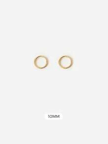 银色无扣环状耳环 | 软骨小环耳环套装，适合男女儿童 | 防过敏 925 纯银耳屏耳环鼻唇环 | 耳环首饰，适合派对生日礼物，配有精美礼盒 | 4 种尺寸可选（直径 6 毫米 / 8 毫米 / 10 毫米 / 12 毫米）| 不适合尚未愈合的耳洞 - 開口光面耳圈 - 查看 21
