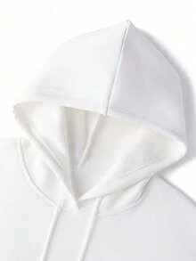 1 Piece Men's Hoodie: Cotton-Polyester Blend, Exquisite Print, Outdoor Suitable For Autumn & Winter Commutation - White 001 - View 5