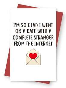 1 Pc Funny Romantic Greeting Card With Unique Birthday Design For Husband Wife Boyfriend Girlfriend Valentine Day Anniversary Personalised Family Friends Couples Colleagues Perfect For Birthday Christmas Thanksgiving Wedding Parties Any Occasions Use As Christmas Card Birthday Card Invitation Card Thank You Card Gift Card With Matching Envelope - 彩色 - 查看 1