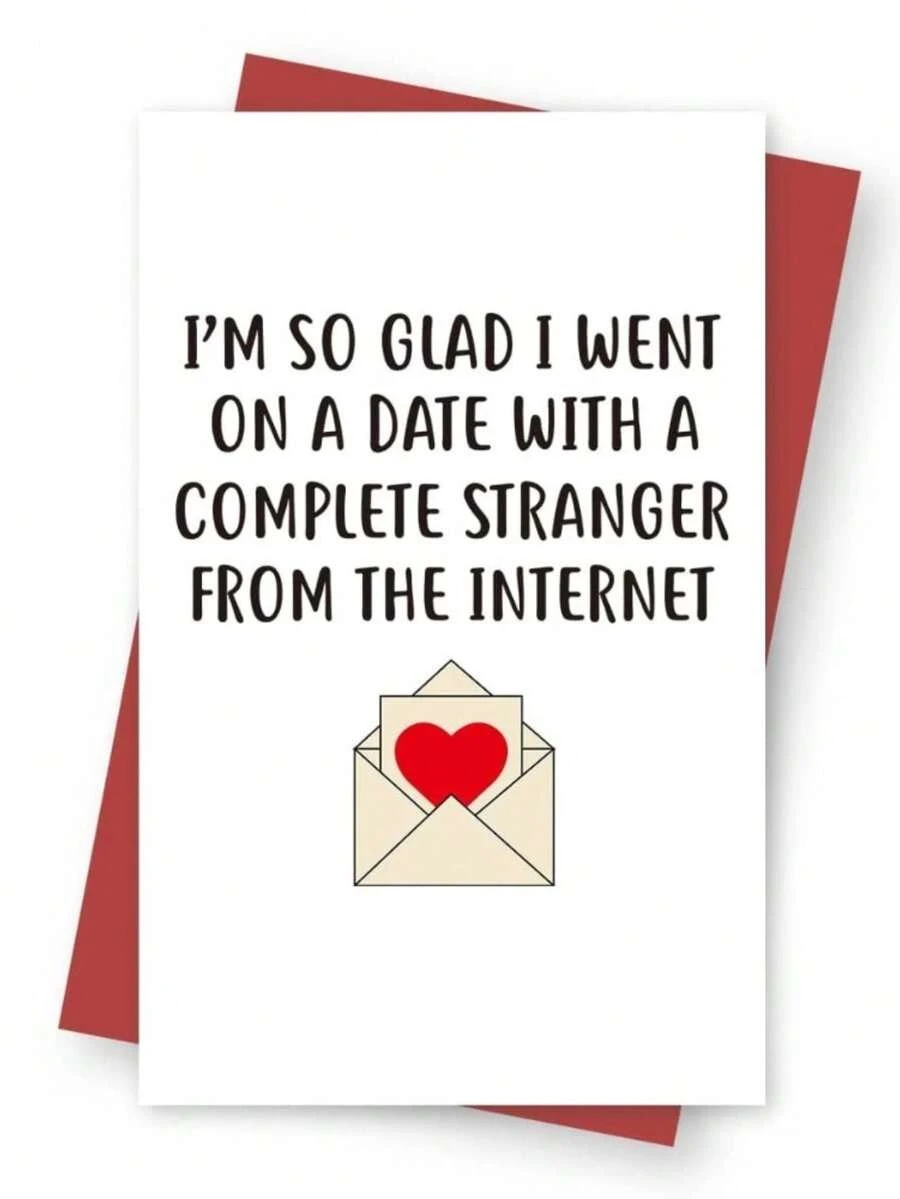 1 Pc Funny Romantic Greeting Card With Unique Birthday Design For Husband Wife Boyfriend Girlfriend Valentine Day Anniversary Personalised Family Friends Couples Colleagues Perfect For Birthday Christmas Thanksgiving Wedding Parties Any Occasions Use As Christmas Card Birthday Card Invitation Card Thank You Card Gift Card With Matching Envelope - 彩色 - 查看 1