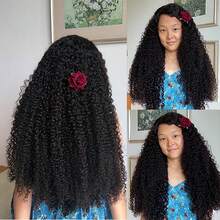 16A Double Woven, Bouncy Pixie Curls Made Of Human Hair, 50, 55, 60 Cm, Burmese Curly Human Hair, 3C4A Untreated Brazilian Virgin Hair, Quick Weave Extensions, Colored Human Hair Extensions For Girls, Perfect For DIY Hairstyles, Suitable For All Ethnicities, Ideal Gift For Christmas, New Year's, Halloween And Other Holidays, Cosplay, Hair Accessories, Halloween Cosplay, Costume Parties, Fashion Parties, Christmas, Carnival, Music Festivals, New Year's Gift For Women - Natural Black - 查看 6