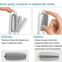 Removedor de callos eléctrico, lima electrónica portátil para pies, herramientas de pedicura, lima depuradora de pies impermeable, cuidado de pies para piel muerta, agrietada y seca, manicura, cuidado de uñas, cutículas, arte de uñas. - Rosa - Ver 5