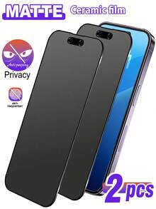 BOLLYMORE 2-Pack Ceramic Matte Privacy Screen Protector Compatible With IPhone 17 Pro Max/17 Pro/17 Air/17/16 Pro Max/16 Pro/16/16E And Earlier Models (11-15/X Series) - 25° Anti-Peep + Compatible With Phone Cases, Full Coverage, Ceramic-Like Smooth Anti-Glare (9H Scratch-Resistant | Anti-Fingerprint Coating) - 2pcs Matte - View 30