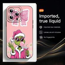 Personality Fashion Gre Ali Santa Pink Bow Angel Eye Soft Phone Case UV Printed Frosted Phone Protective Cover 360 Degree Full Protection For  11 12 13 14 15 16 16 Plus 16 Pro 16 Pro Max 17 17 Air 17 Pro 17 Pro Max Smartphones Case Christmas Holiday UV Printing. Christmas Accessories. Stocking Stuffers Christmas Phone Case Christmas Hot-Selling Phone Cases  Case 's Best-Selling Phone Cases Limited-Time Discount - Black - View 4