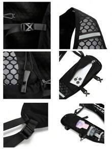 حقيبة ظهر للجري، حقيبة ترطيب صغيرة (حقيبة ظهر فقط) خفيفة الوزن، قابلة للتنفس ومقاومة للعرق، حقيبة ظهر للجري قابلة للتعديل للجري في المسارات والماراثون والجري والدراجات الهوائية (حقيبة ظهر فقط بدون حقيبة مياه)