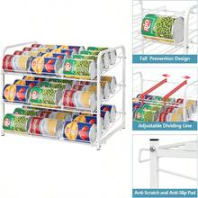 BTY Stackable Can Organizer For Pantry - 2 Pack 3 Tier Storage Rack Dispenser - Small Space Solution Holds 36 Cans For Kitchen Cabinet - White - White - View 3
