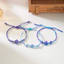 Kopo Witch Hunters Peripheral Rumi Hand Rope DIY Weaving Chinese Knot Bracelet Adjustable Safety Knot Gift - Màu xanh lam - Xem 1