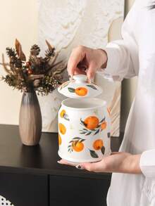 1 set de tarros de cerámica para almacenamiento en el hogar y la cocina, sala de estar para café, aperitivos, granos, frutas secas, caramelos, galletas, adecuado para exteriores, bodas, fiestas, regalos, cumpleaños, Navidad