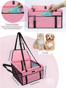 Pet Car Mat Dog Cat Safety Seat Bag Back Seat Special Out Anti Dirty Water Car Seat,Luxury Waterproof Oxford Fabric,Suitable For Front And Rear Seats,Road Trip Dog Car Seat,SUV Backseat Protector,Adjustable 5-Point Safety Belt - Multicolor - View 5
