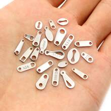 50pcs No Fade Stainless Steel Small Charms Pendant Craft DIY Bracelet Necklace Chains Pendant Ends Jewelry Making Findings Accessories - Steel - View 7