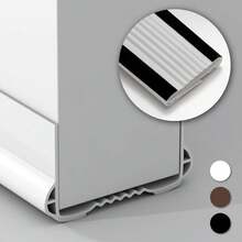 Nueva Actualización Guardapolvo y Protector para Puerta,200CM Burlete para Puerta,BONACHAN Burlete Cubrepolvo para Puertas,Under Door Draft Stopper,Polveras de Silicon,Sellador (Blanco, 200CM) - Negro - Ver 11