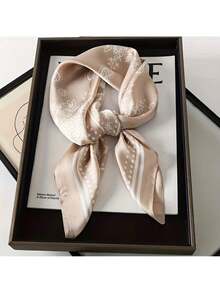 Bohemian Style Paisley Print Women's Scarf - Lightweight And Washable, Suitable Daily Wear, Vacation Accessories, Travel, And Outdoor Scenery - Hoa trống lưng nâu - Xem 2