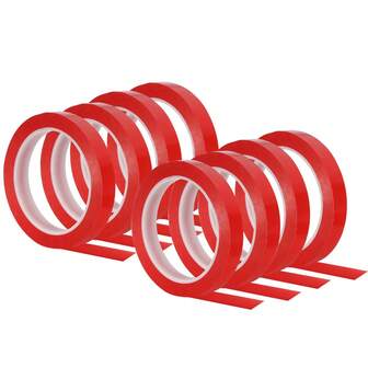 8 Rolls Of Tape, Suitable For Sealing, DIY Art Graphic Markers, Red.