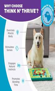 Outward Hound By Nina Ottosson Multipuzzle Level 4 Expert Dog Treat Puzzle For Enrichment, Blue - 米色 - 查看 6