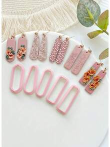 5Pcs Basic Polymer Clay Cutters Set, Essentials Clay Earring Cutters For Polymer Clay Jewelry Making, Polymer Clay Stud Earring Making Tool, Clay Jewelry Making Kit, Made By PLA - Basic - View 3