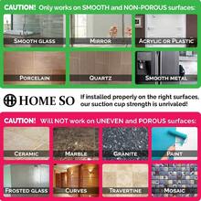 HOME SO Suction Cup Hooks For Shower, Bathroom, Kitchen, Glass Door, Mirror, Tile – Loofah, Towel, Coat, Bath Robe Hook Holder For Hanging Up To 15 Lbs – Rustproof Chrome Stainless Steel (2-Pack){Inchcolor_nameinch:InchChromeinch} - Chrome - Xem 7