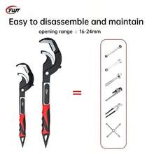 Juego de llaves ajustables, llave universal multifunción para tuberías, llave de plomero grande para baño, llave pequeña versátil