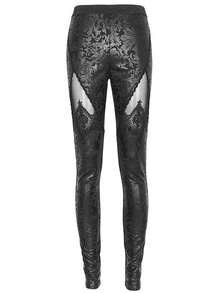 1 chiếc quần skinny phối ren kiểu Gothic, gợi cảm, phong cách tối màu, thích hợp mặc hàng ngày cho mùa Thu/Đông. - màu đen - Xem 10