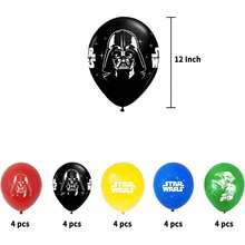 StarWars New Birthday Theme Party Decorations: Birthday Banner, Cake Topper, Balloon Set - Multicolor - View 2