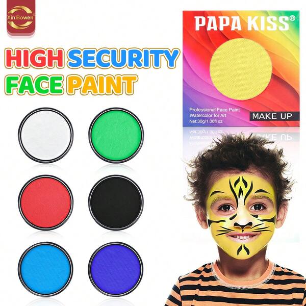 Xin Bowen Professional Single Color Art Paint Cake – Water Based Pigment For Festival Painting, Halloween Painting, DIY Craft, And Creative Art Projects