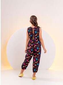 Girls' Summer Romper Jumpsuit, Children's/Teen Pants - màu đen - Xem 2