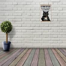 Vintage Black Cat Coffee Metal Sign - Perfect For Home, Office, Cafe Or Bar Wall Decoration, 12x8inch , Suitable For Room Decoration - Multiple - View 4