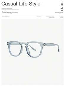 1 Pair Men's Acrylic Casual Lightweight Square Frame Fashion Black Glasses, Suitable For Daily Reading And Commuting - Multicolor - View 15