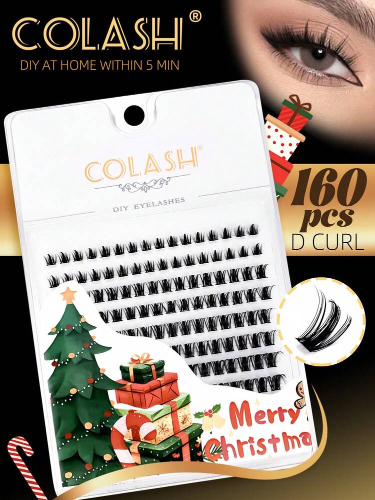 Colash/240PCS 多片装 C/D 卷度仿人造貂毛手工嫁接精细睫毛 超轻防水 浓密卷翘持久睫毛 适合打造自然动漫睫毛，送给女性和女孩的礼物 睫毛簇，睫毛簇，单根睫毛，假睫毛，女士礼物，圣诞礼物。 - 彩色的 - 查看 8