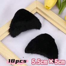 28PCS Mixed Color Mini Cat Ears Patches Set - Double-Sided Craft Embellishments For Sewing, DIY Hair Accessories, Phone Cases & Doll Making Supplies - Multicolor - View 22