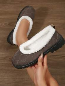 Fashionable Women's Christmas Style Holiday Shoes, Soft & Comfortable Indoor/Outdoor With Plush Lining, Lightweight & Comfortable Outdoor/Indoor Women Flats, Soft & Comfortable Embroidered Upper