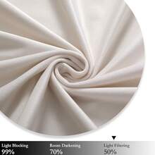 White 54 Inches Long - Grommet Thermal Insulated Window Treatment Bedroom, Filtering Set Of 2 Panels, Popular Window Decor - 奶油白 - 查看 5