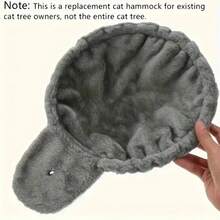 多层猫树塔带吊床，节省空间的猫咪收纳袋，坚固的猫咪站立和攀爬架，现代简约室内猫家具，适合小空间、公寓、宿舍 - 多层平台，猫抓柱（注意：这是现有猫树用户的替换吊床，并非完整的猫树套装）