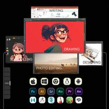 VEIKK VK1200V3 Tableta Gráfica con Pantalla 11.6 Pulgadas FHD Monitor de Dibujo  Con Soporte y 2 lápiz - Negro - Ver 3