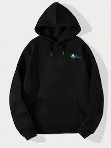 Mens El Salvador Pullover Hoodie Quality Fabric, Easy Fit, Casual, Breathable - Black - View 2
