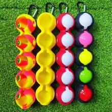 5球迷你高尔夫球包 - 便携式，橡胶材质，高尔夫腰包，可装5个高尔夫球，配有硅胶球套和球夹，高尔夫配件，旅行配件，坚固耐用，便于携带，适合户外运动，高尔夫礼品，球类收纳，高尔夫训练用品，户外活动装备，男士礼品，女士礼品，个性化礼品 - 彩色 - 查看 2