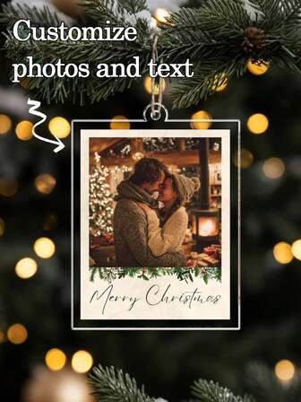1 pieza Decoración personalizada de Navidad para la familia 2025, Decoración de acrílico personalizada con foto, Regalo de recuerdos familiares, Regalo personalizado, Decoración de pareja, Decoración de habitación, Regalo de Navidad, Ideal para Navidad, Aniversario, Día de San Valentín, Inauguración de la casa, Cumpleaños, Boda como regalo personalizado para novio, novia, familia, amante, amigos, también el mejor regalo de boda, amigo, familia