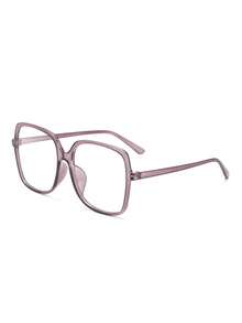 1 Pair Unisex Fashion Oversized Square Frame Versatile Casual Flat Glasses, Suitable For Reading, Outfit Accessory, Holiday Gift, Elegant - Clear - View 11